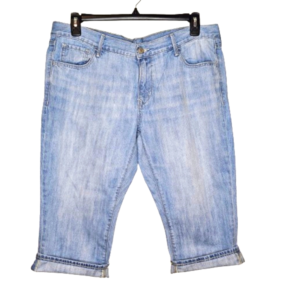 Old Navy The Diva Women's Light Blue Wash Denim Capris Size 16